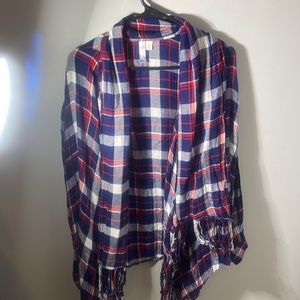 Alya Large Cute Red White and Blue Cardigan Loose Fit Great Condition